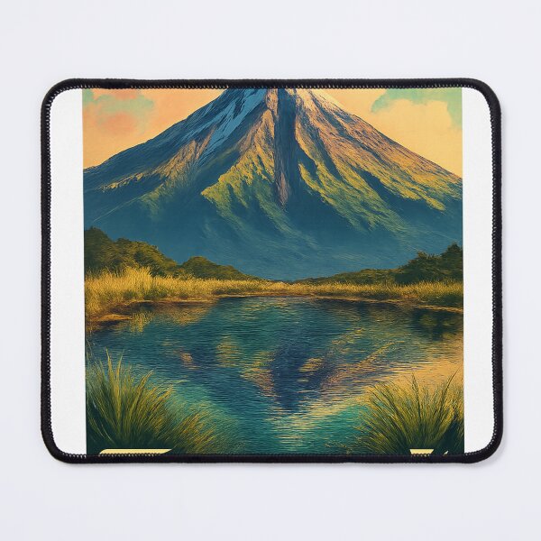 Item preview, Mount Taranaki with Reflection, New Zealand designed and sold by Aryabek.
