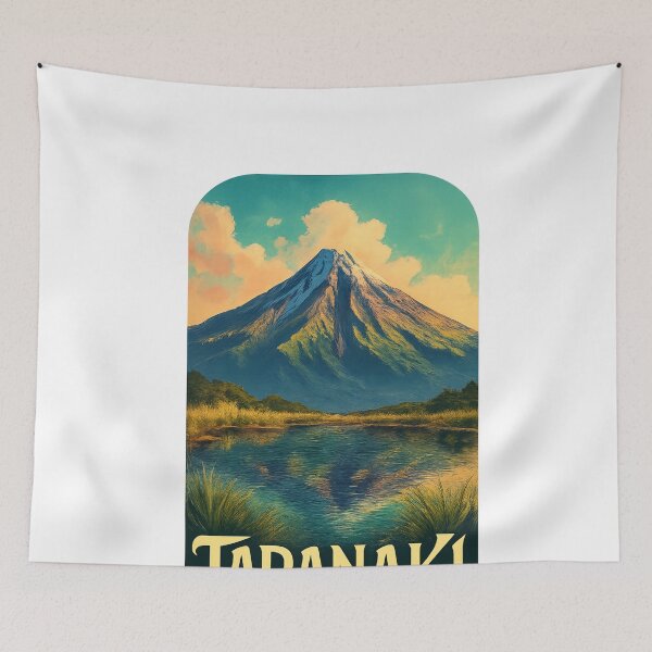 Item preview, Mount Taranaki with Reflection, New Zealand designed and sold by Aryabek.