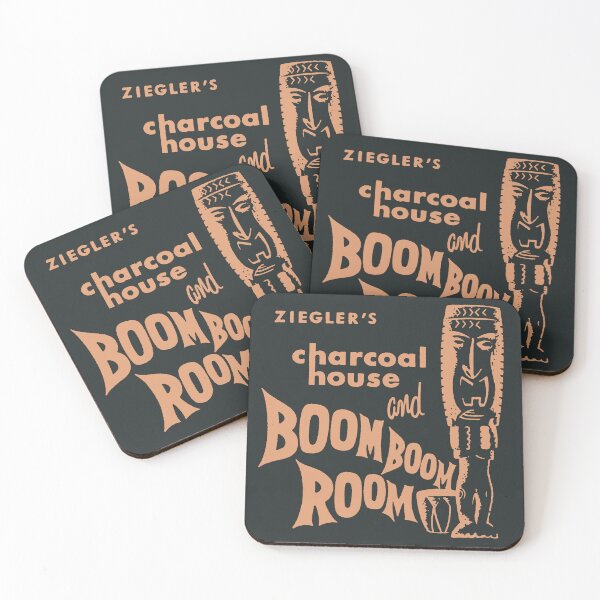 Item preview, Vintage 1950s Style Vintage 1950s Style Ziegler's Charcoal House And Boom Boom Room Pop Art Matchbook GraphicPop Art Matchbook Graphic designed and sold by wmxdesign.