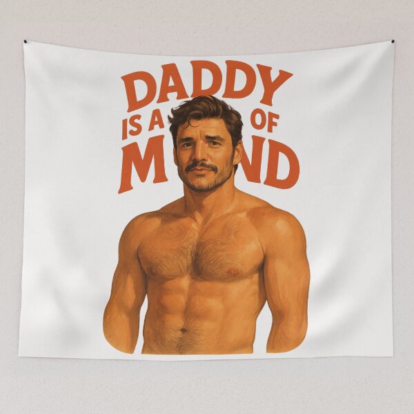 Item preview, Daddy Is a State of Mind with Bearded Pedro Pascal in Orange designed and sold by Places On Earth.