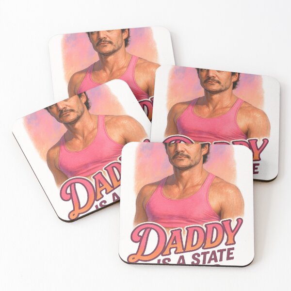 Item preview, Daddy Is a State of Mind with Pedro Pascal in Pink Tank Top designed and sold by Places On Earth.
