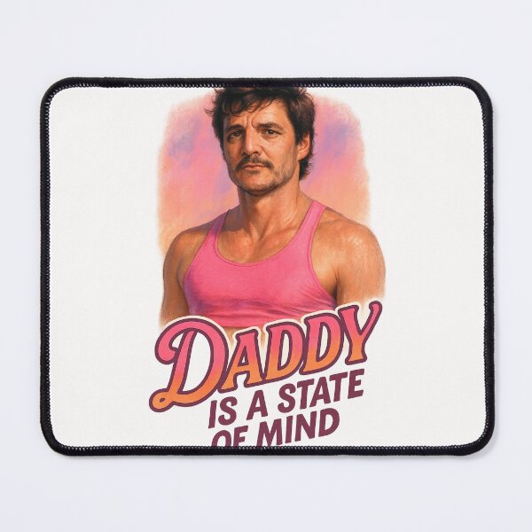 Item preview, Daddy Is a State of Mind with Pedro Pascal in Pink Tank Top designed and sold by Places On Earth.
