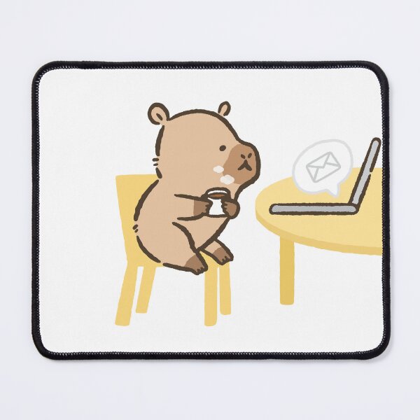 Item preview, Capybara Waiting for an Email designed and sold by monstyplanet.