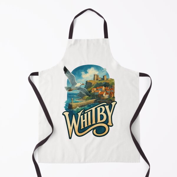 Item preview, Whitby Harbour and Abbey with Seagull, England designed and sold by Places On Earth.