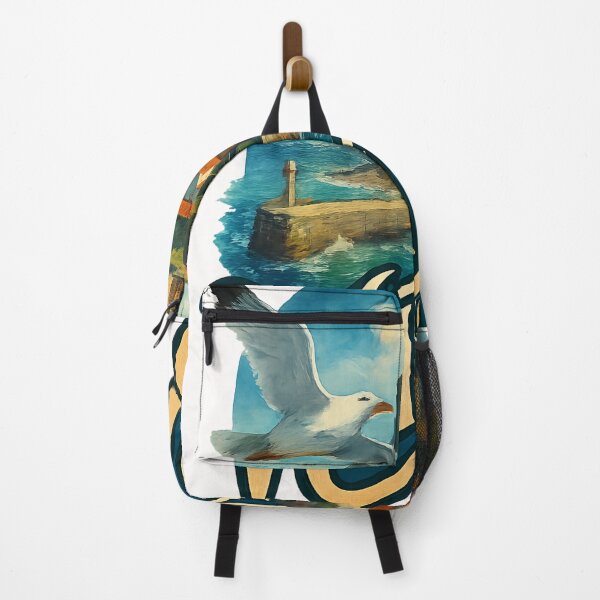 Item preview, Whitby Harbour and Abbey with Seagull, England designed and sold by Places On Earth.