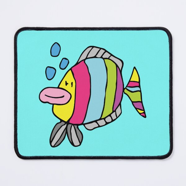 Item preview, Rainbow Fish (Blue Background) by Everything Eli designed and sold by EverythingEli.