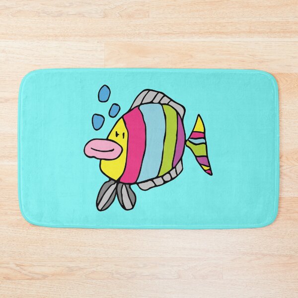 Item preview, Rainbow Fish (Blue Background) by Everything Eli designed and sold by EverythingEli.