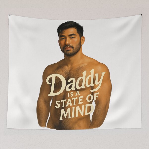 Item preview, Daddy Is a State of Mind with Bearded Asian Man designed and sold by Places On Earth.