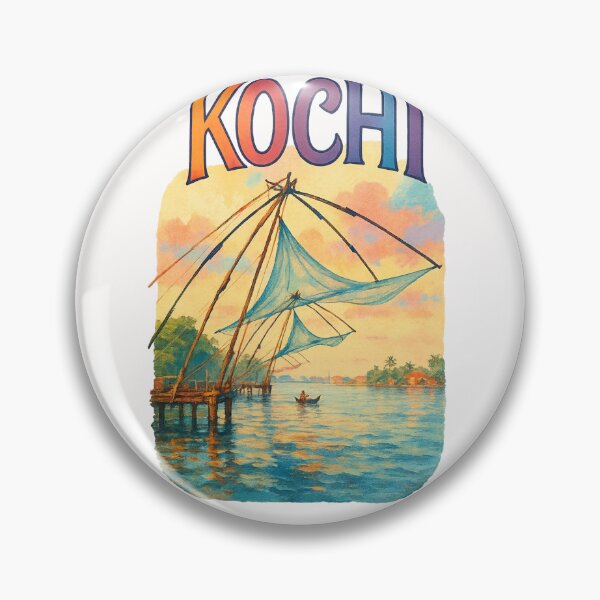 Item preview, Kochi Chinese Fishing Nets at Sunset, Kerala designed and sold by Places On Earth.