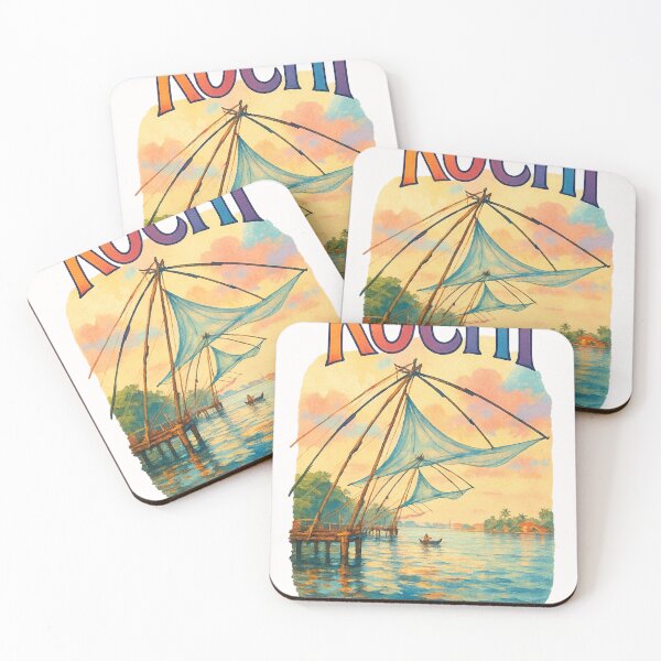 Item preview, Kochi Chinese Fishing Nets at Sunset, Kerala designed and sold by Places On Earth.