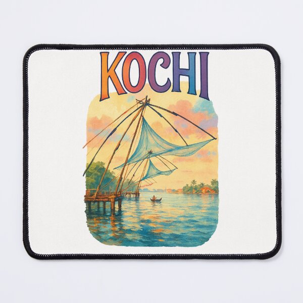 Item preview, Kochi Chinese Fishing Nets at Sunset, Kerala designed and sold by Places On Earth.