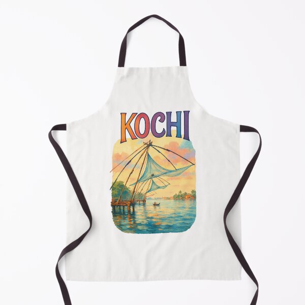 Item preview, Kochi Chinese Fishing Nets at Sunset, Kerala designed and sold by Places On Earth.