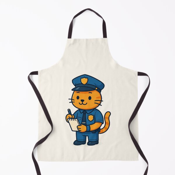 Item preview, Cute Police Cat – Funny Law Enforcement Cartoon Design designed and sold by HoopeStylee.