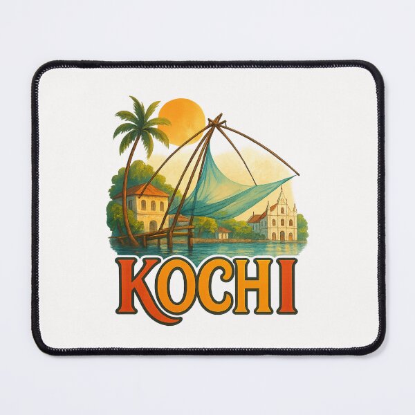 Item preview, Kochi Waterfront with St. Francis Church, Kerala designed and sold by Places On Earth.