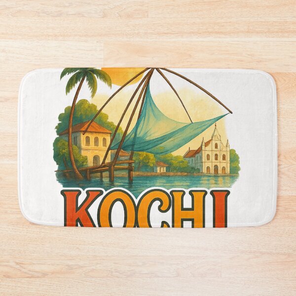 Item preview, Kochi Waterfront with St. Francis Church, Kerala designed and sold by Places On Earth.