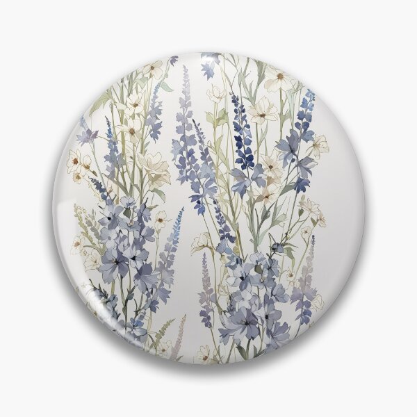 Item preview, Delicate Wildflower Pattern With Soft Blue and White designed and sold by CoolPixels.