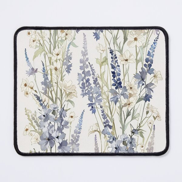 Item preview, Delicate Wildflower Pattern With Soft Blue and White designed and sold by CoolPixels.