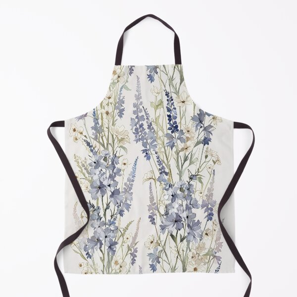 Item preview, Delicate Wildflower Pattern With Soft Blue and White designed and sold by CoolPixels.