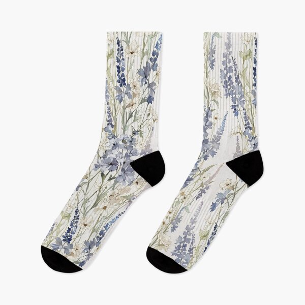 Item preview, Delicate Wildflower Pattern With Soft Blue and White designed and sold by CoolPixels.