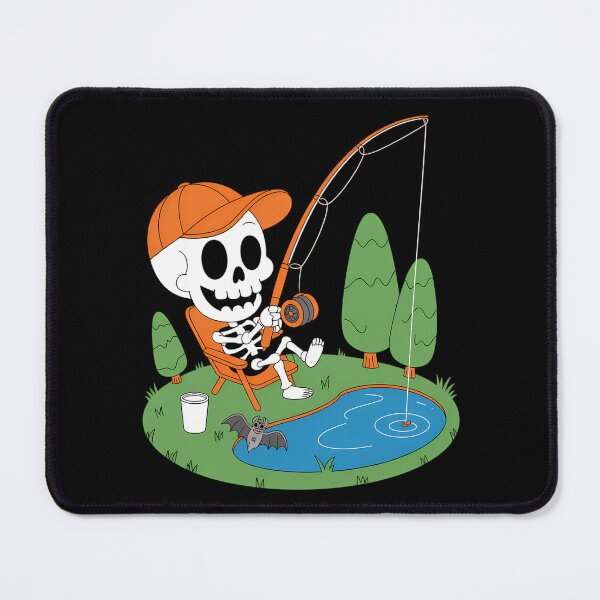 Item preview, Skeleton Fishing Halloween Funny designed and sold by CookWorldLaughs.