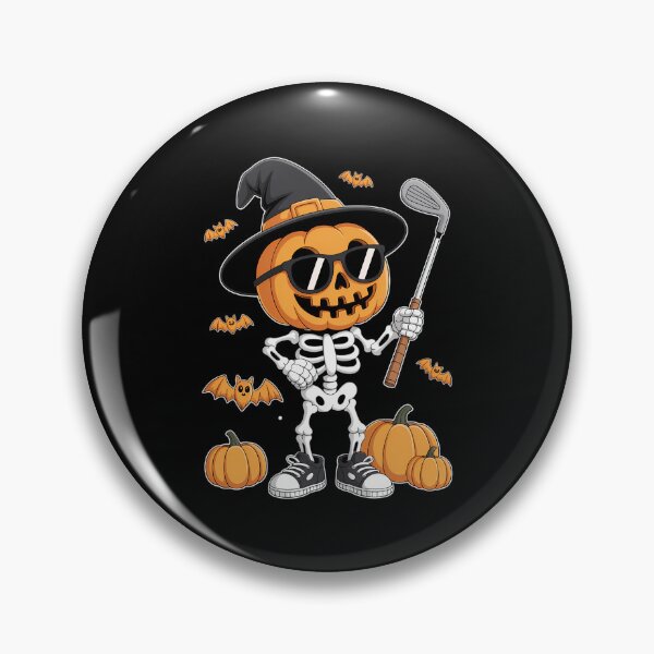 Item preview, Skeleton Golf Funny Pumpkin Golfing Golfer Halloween designed and sold by CookWorldLaughs.