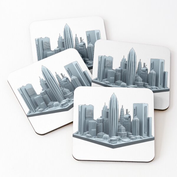 Item preview, 3D Printed Futuristic City Skyline designed and sold by sharon1210.