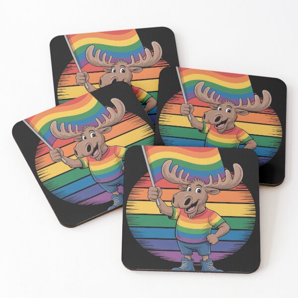 Item preview, Gay Pride LGBT Moose  designed and sold by sheenmi.