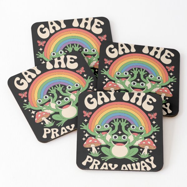 Item preview, Gay The Pray Away Rainbow Meme Frogs LGBT Pride LGBTQ12  designed and sold by sheenmi.