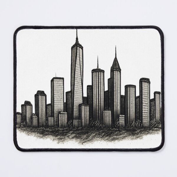 Item preview, Drawn City Skyline – Urban Sketch Art designed and sold by NoRestDesigns.