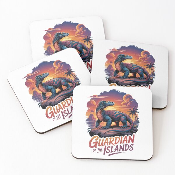 Item preview, Guardian of the Islands – Komodo & Batik Megamendung Sunset Art designed and sold by ClassicInkPress.