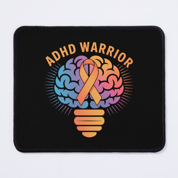 Item preview, ADHD Awareness Fights Attention Deficit Warrior Survivor designed and sold by DoorwayThreads.