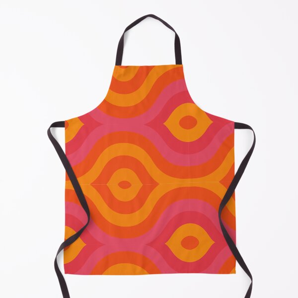 Item preview, Retro psychedelic waves in warm tones designed and sold by Yuliik.