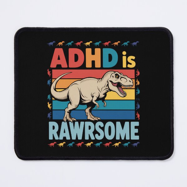 Item preview, ADHD Is Awesome Boys Girls ADHD Awareness Dinosaur designed and sold by DoorwayThreads.