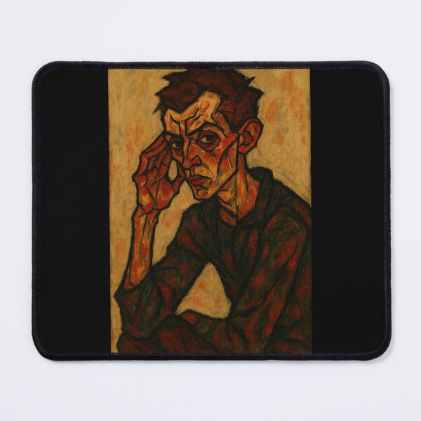 Item preview, Expressionist portrait artwork inspired by Egon Schiele designed and sold by optimusprime39.