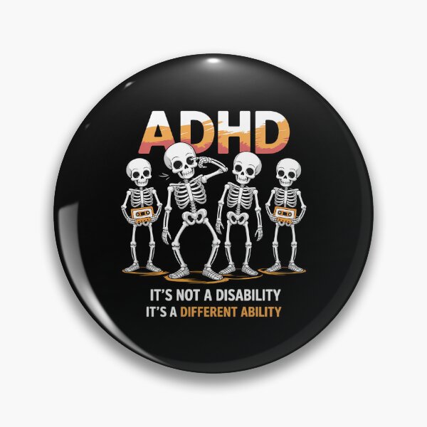 Item preview, ADHD Its Not Disability Its A Different Ability Skeleton designed and sold by DoorwayThreads.