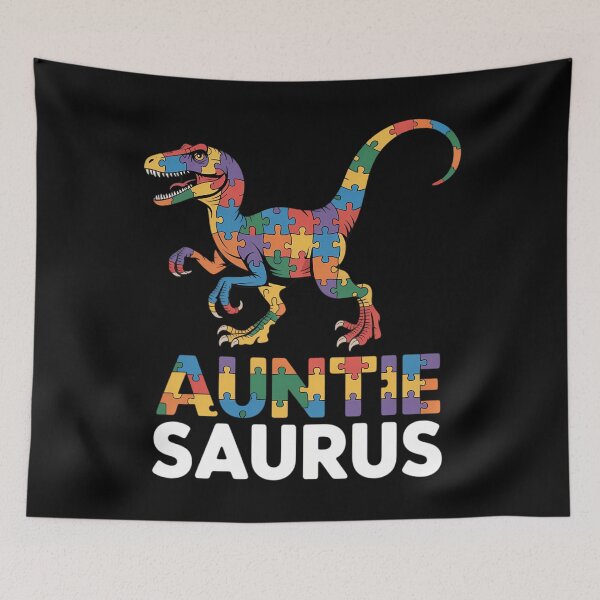 Item preview, Auntie Saurus Autism Awareness Autistic Autism Aunt designed and sold by DoorwayThreads.