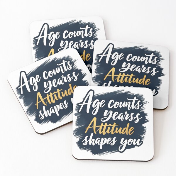 Item preview, Age Counts Years Attitude Shapes You Bold Typography Design designed and sold by Irene Catchmind.