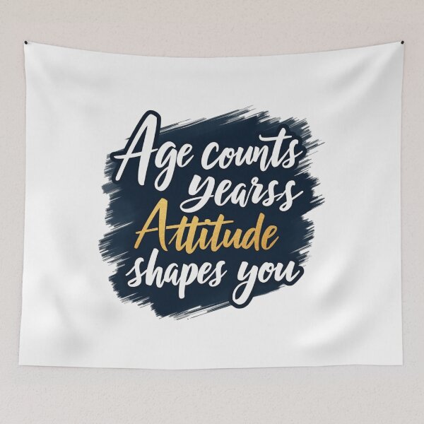 Item preview, Age Counts Years Attitude Shapes You Bold Typography Design designed and sold by Irene Catchmind.