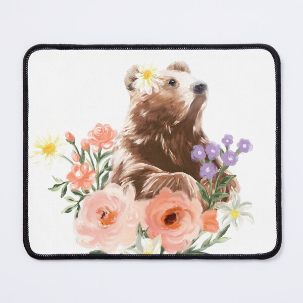 Item preview, bear, flowers , glamorous ,midnight ,animals ,wild ,daisy ,valentines , romance ,dreams , floral ,Grizzly Bear ,baby ,elegant ,blooms ,wallpaper ,rose ,cute designed and sold by letsgow8th.