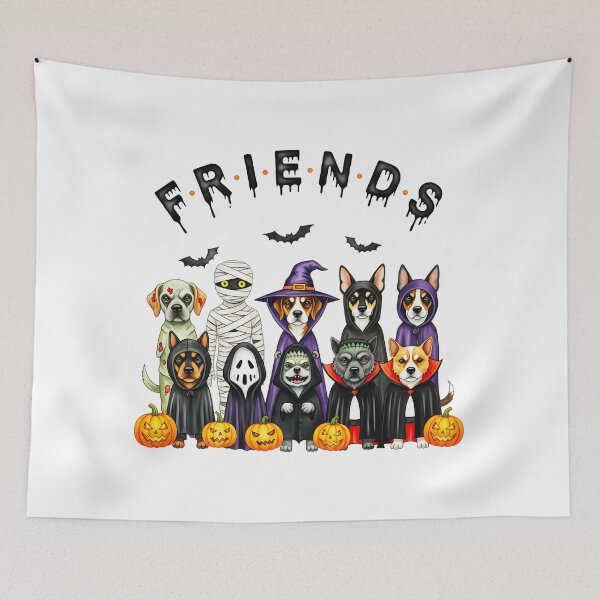 Item preview, Halloween Dog Friends – Cute Watercolor Dog Breeds in Spooky Costumes designed and sold by Echala.