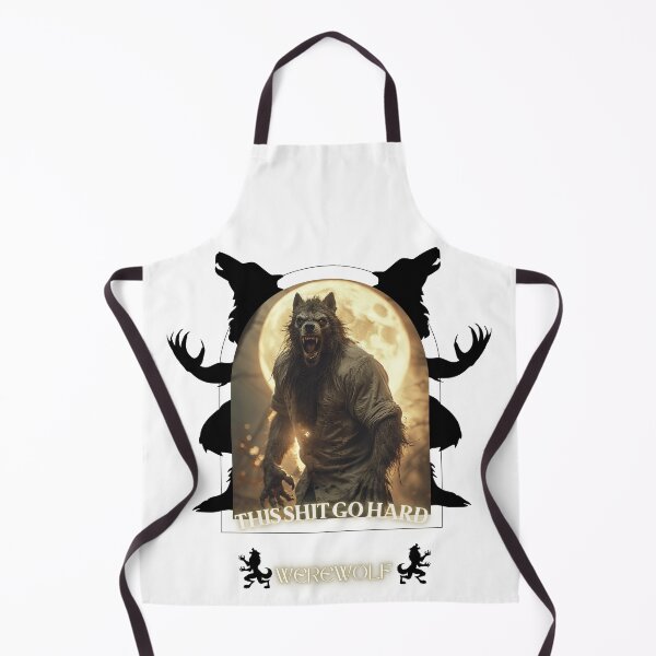 Item preview, Ferocious Werewolf Meme Under Blood Moon Glow designed and sold by TheTechnoCanvas.