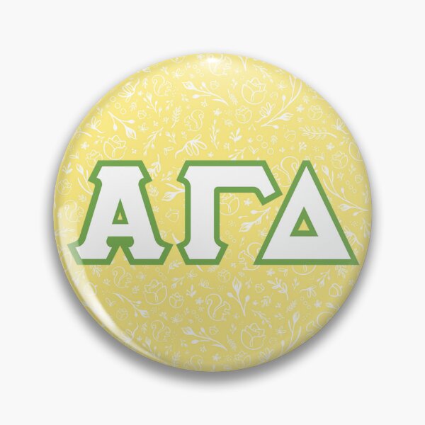 Item preview, Alpha Gam White Green Letters Yellow Pattern Background designed and sold by KLF Creative.