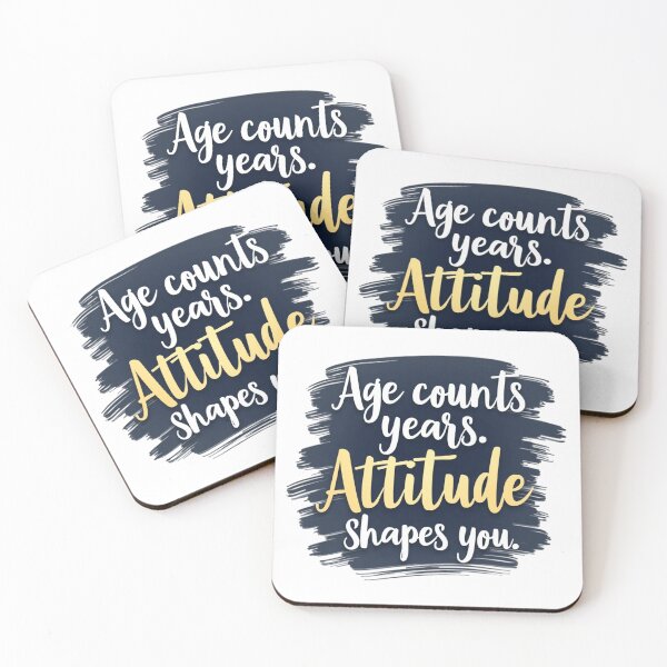 Item preview, Age Counts Years Attitude Shapes You Bold Typography Design designed and sold by Irene Catchmind.