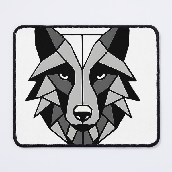 Item preview, White-Eyed Geometrical Wolf | Abstract Spirit Animal Art designed and sold by AARTMUSE.