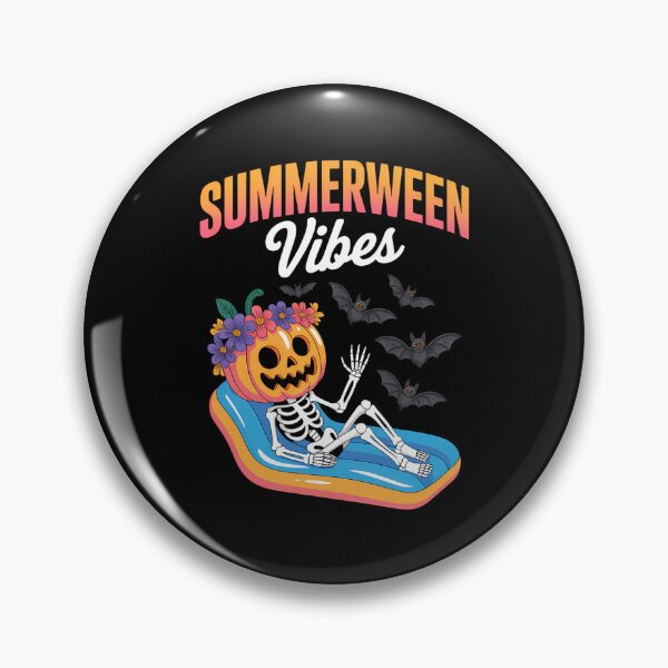Item preview, Skeleton Pumpkin Summer Vacation Halloween designed and sold by DoorwayThreads.