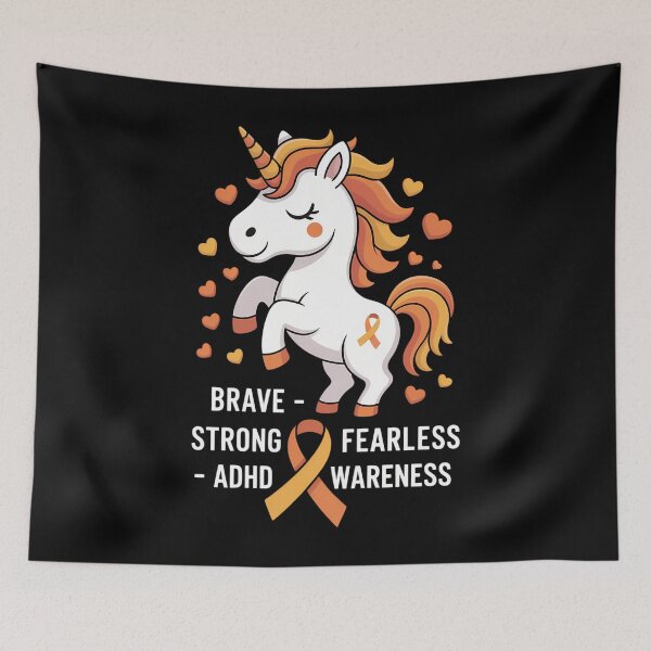Item preview, ADHD AWARENESS BRAVE STRONG FEARLESS designed and sold by DoorwayThreads.