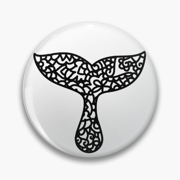 Item preview, Whale tail zentangle sticker designed and sold by DesignPMG.