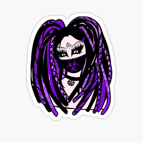 Item preview, Horror Cybergoth Girl Purple designed and sold by rosestrinkets.
