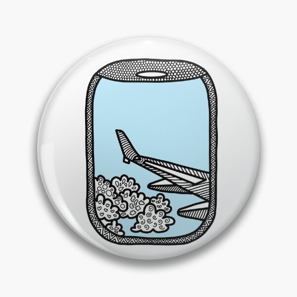 Item preview, Plane window zentangle sticker designed and sold by DesignPMG.