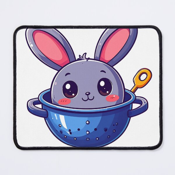 Item preview, Cute Bunny in a Blue Bowl designed and sold by takeng07.